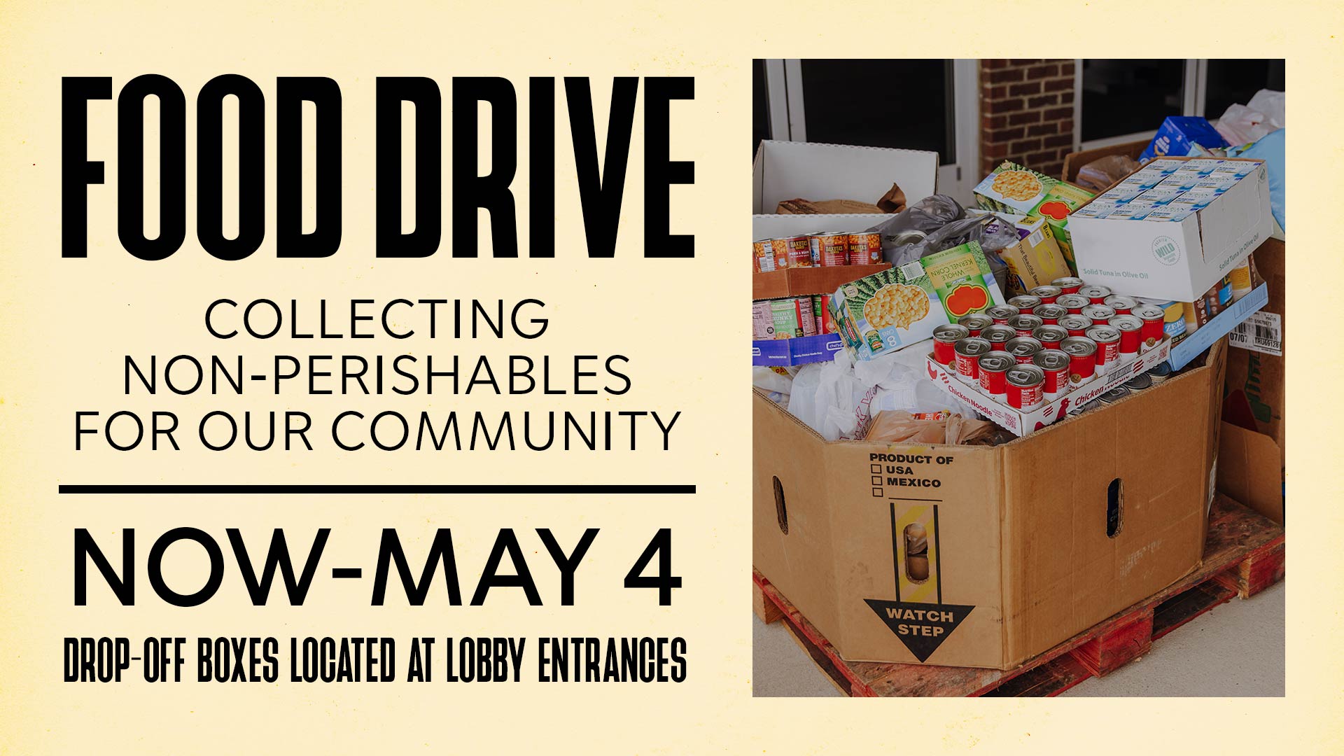 Food Drive: April 26-May 4